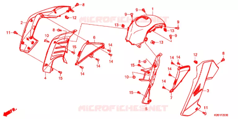 OUIES DE RADIATEUR Honda MOTO 125 GROM 2015  MSX125F_J