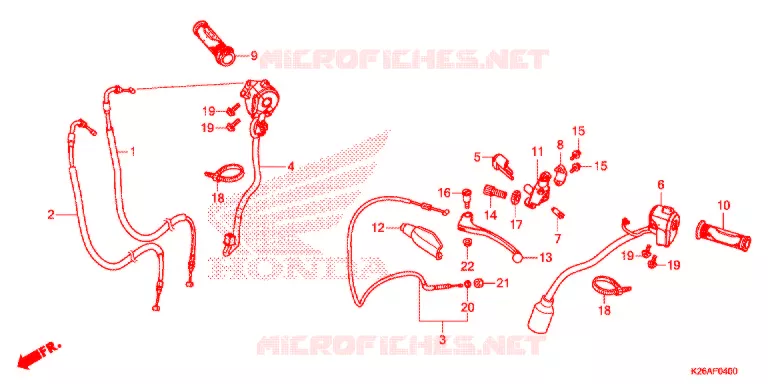 LEVIER DE GUIDON - CABLE - COMMODO Honda MOTO 125 GROM 2016  MSX125H_A