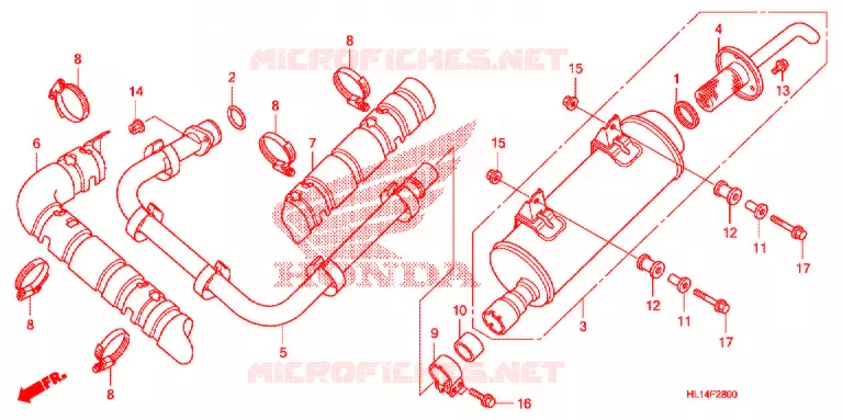 SILENCIEUX D'ECHAPPEMENT Honda ATV 700 BIG-RED 2009  MUV7009
