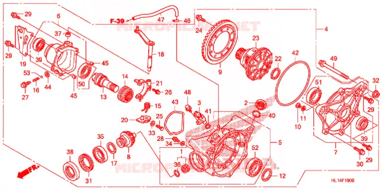 COUPLE CONIQUE Honda ATV 700 BIG-RED 2012  MUV700C