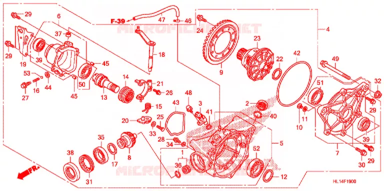 COUPLE CONIQUE Honda ATV 700 BIG-RED 2013  MUV700D