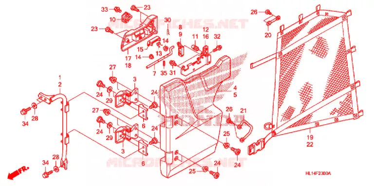 PORTIERE Honda ATV 700 BIG-RED 2013  MUV700D