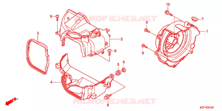 OUIES DE RADIATEUR Honda SCOOTER 110 BENLY 2013  MW1101WHC