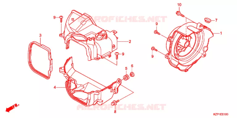 OUIES DE RADIATEUR Honda SCOOTER 110 BENLY 2013  MW1101WHC