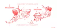 AUTOCOLLANTS pour Honda BENLY 110 POST OFFICE 2016