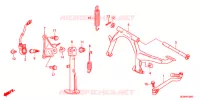 BEQUILLE CENTRALE   PEDALE DE FREIN pour Honda BENLY 50 2013