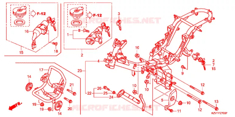 CADRE Honda MOTO 110 CUB 2012  NBC110C