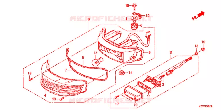 FEU ARRIERE Honda MOTO 110 CUB 2014  NBC110C