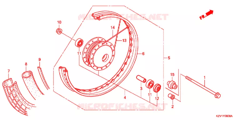 ROUE AVANT Honda MOTO 110 CUB 2013  NBC110C