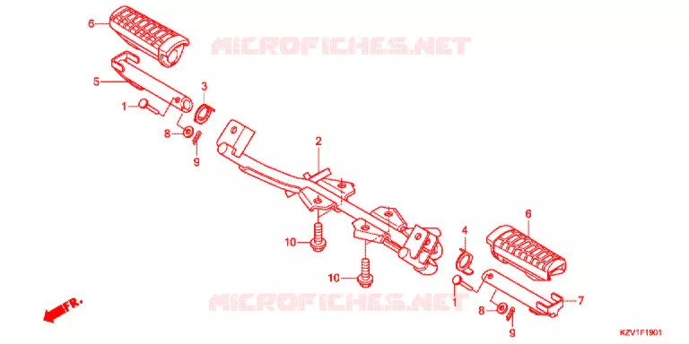 REPOSE PIED (NBC110X) Honda MOTO 110 CUB 2017  NBC110XD
