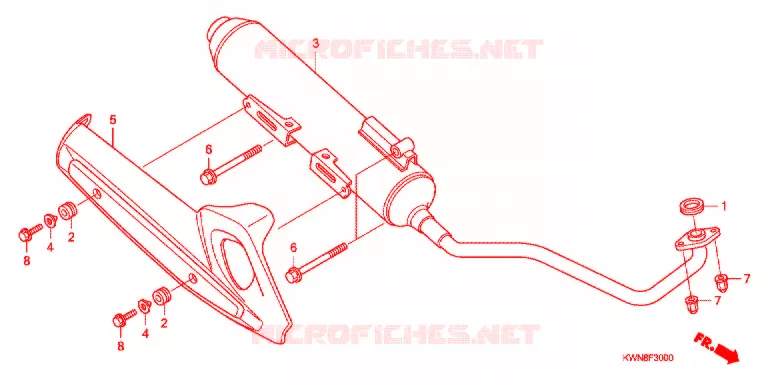 SILENCIEUX D'ECHAPPEMENT Honda SCOOTER 125 PCX 2011  WW125A