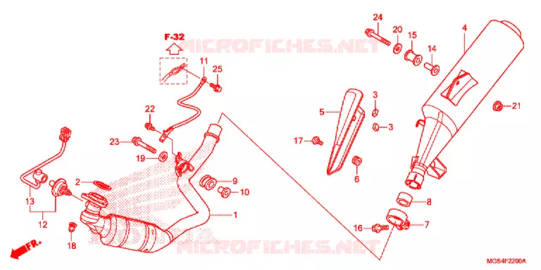 SILENCIEUX D'ECHAPPEMENT Honda MOTO 700 NC 2013  NC700XDD