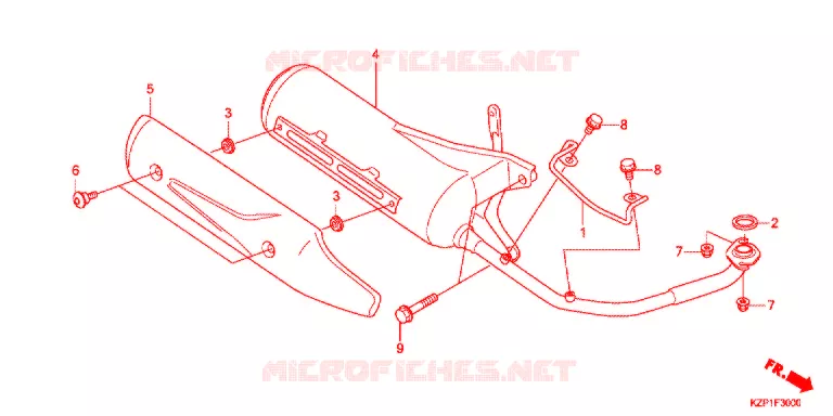 SILENCIEUX D'ECHAPPEMENT Honda MOTO 110 BENLY 2016  MW1101WHG