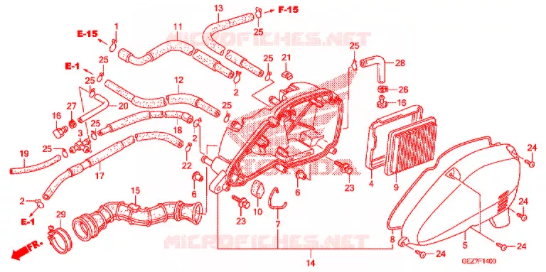 FILTRE A AIR Honda SCOOTER 50 RUCKUS 2012  NPS50C_A