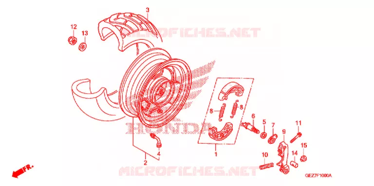 ROUE ARRIERE Honda SCOOTER 50 RUCKUS 2012  NPS50C_A