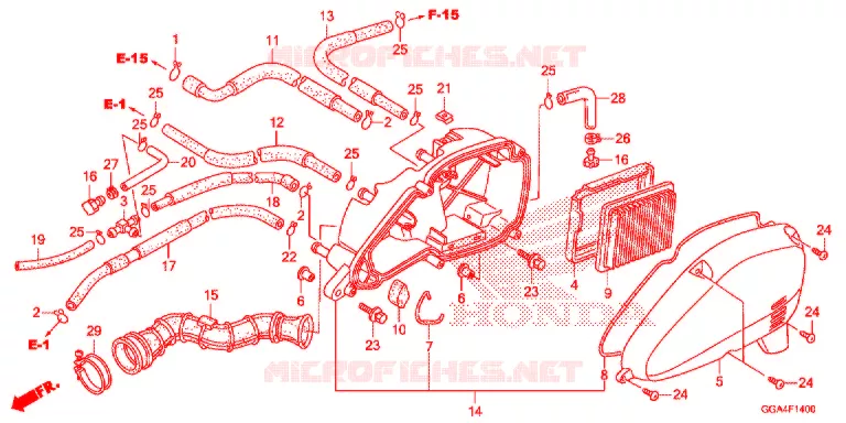 FILTRE A AIR Honda SCOOTER 50 RUCKUS 2013  NPS50D