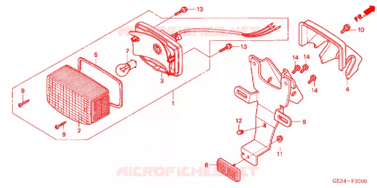 FEU ARRIERE Honda SCOOTER 50 RUCKUS 2004  NPS50S4_A