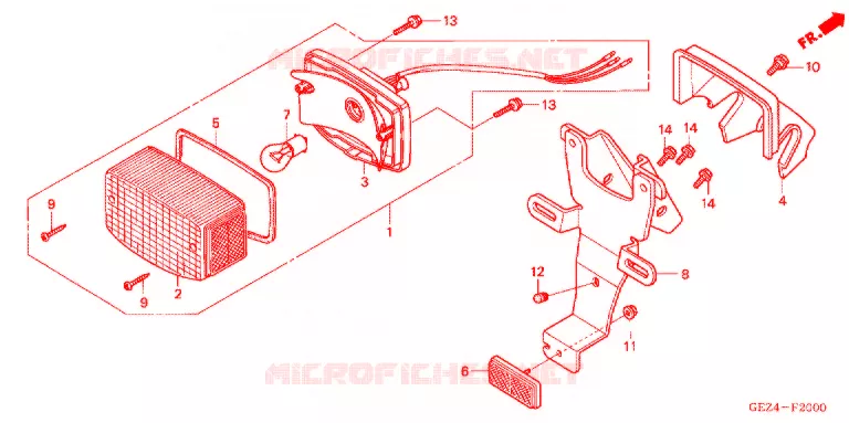 FEU ARRIERE Honda SCOOTER 50 RUCKUS 2004  NPS50S4_A
