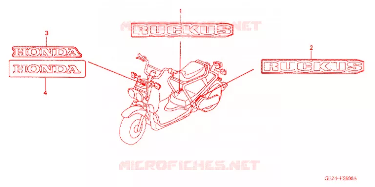 AUTOCOLLANTS Honda SCOOTER 50 RUCKUS 2005  NPS50S5_A