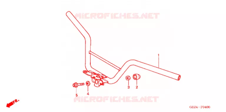 GUIDON Honda SCOOTER 50 RUCKUS 2005  NPS50S5_A