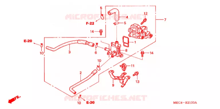 SOUPAPE ROTATIVE DE CONTROLE D'AIR Honda MOTO 1800 RUNE 2004  NRX1800DA4