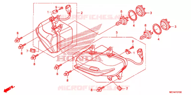 PHARE Honda MOTO 700 DN01 2009  NSA700A9