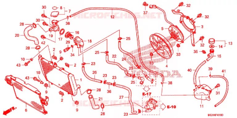 RADIATEUR Honda MOTO 700 DN01 2009  NSA700A9