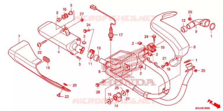 SILENCIEUX D'ECHAPPEMENT Honda MOTO 700 DN01 2009  NSA700A9