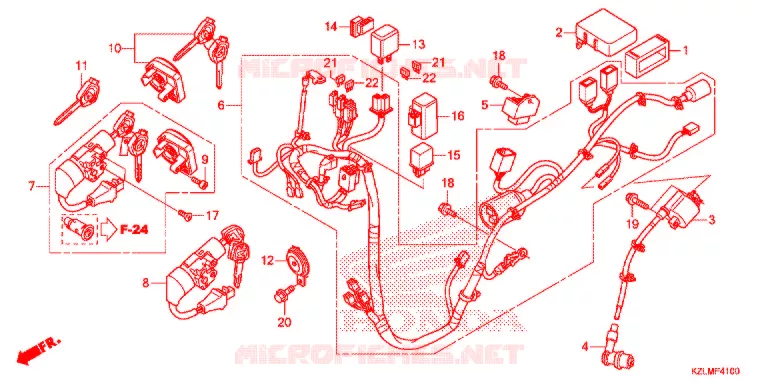 FAISCEAU DES FILS Honda SCOOTER 110 SPACY 2013  NSC110CSD