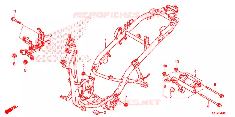 CADRE Honda SCOOTER 110 SPACY 2014  NSC110CSE
