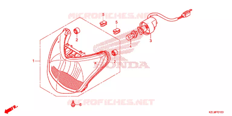 PHARE (NSC110CSD/E) Honda SCOOTER 110 SPACY 2015  NSC110CSE