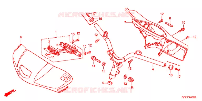 GUIDON Honda SCOOTER 50 DIO 2005  NSC50SH5