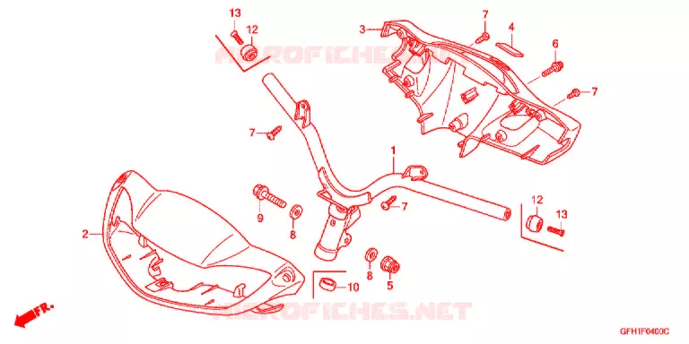 GUIDON Honda SCOOTER 50 DIO 2012  NSK50SHB