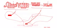 AUTOCOLLANTS pour Honda STEED 400 VLX With speed warning light 1998