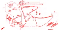 COUVERCLES LATERAUX pour Honda STEED 400 VLX Flat bar handle with speed warning light 1994