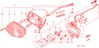 FEU ARRIERE pour Honda STEED 400 VLX Flat bar handle with speed warning light 1994