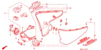COUVERCLES LATERAUX (1) pour Honda STEED 400 VLX With speed warning light · Taylor bar handle 1997