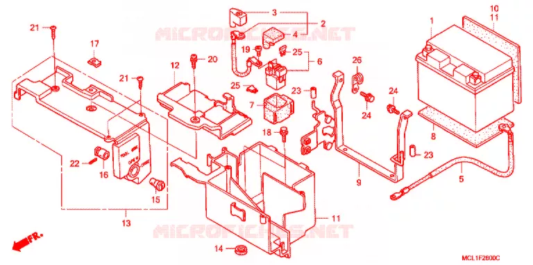 BATTERIE Honda MOTO 400 SHADOW 2002  NV400DC2
