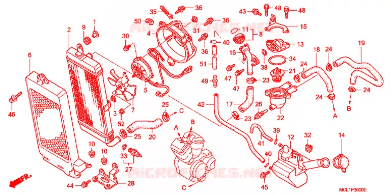 RADIATEUR Honda MOTO 400 SHADOW 2004  NV400DC4