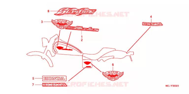 t (DC5-DC7) Honda MOTO 400 SHADOW 2005  NV400DC5