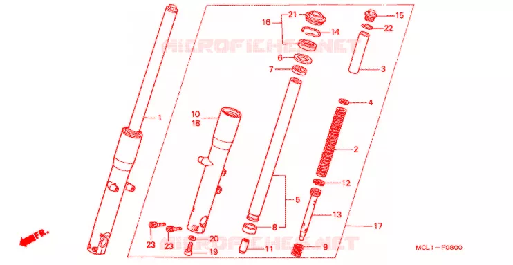 FOURCHE Honda MOTO 400 SHADOW 2007  NV400DC7