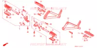 REPOSE PIED pour Honda NX 250 1988