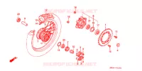 ROUE ARRIERE pour Honda NX 250 1988