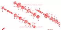 BOITE DE VITESSES pour Honda NX 250 AX1 1996