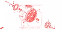 ROUE ARRIERE pour Honda NX 250 AX1 1996