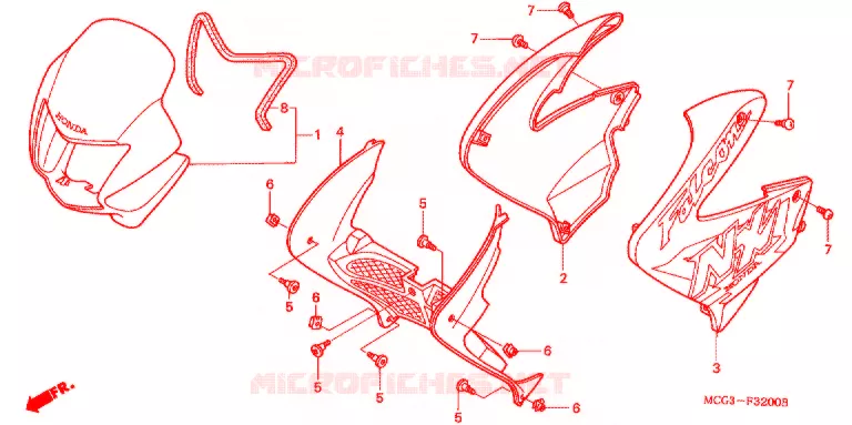 OUIES DE RADIATEUR Honda MOTO 400 NX 2010  NX4008