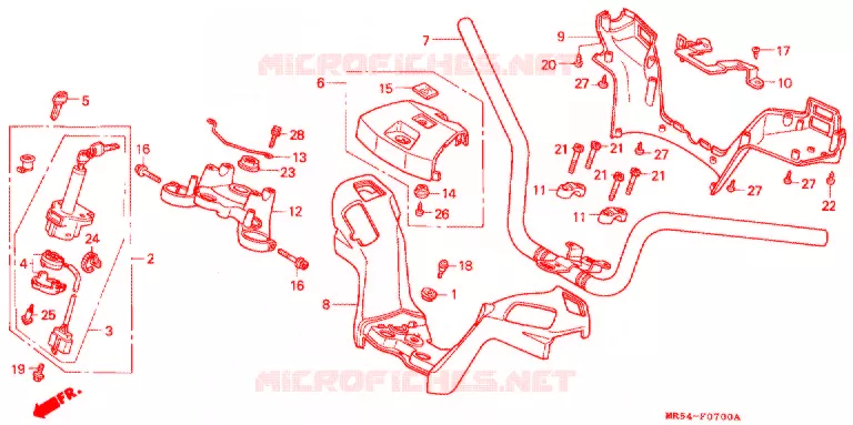 GUIDON Honda MOTO 800 PC800 1989  PC800K
