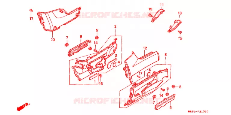 COUVERCLES LATERAUX Honda MOTO 800 PC800 1990  PC800L