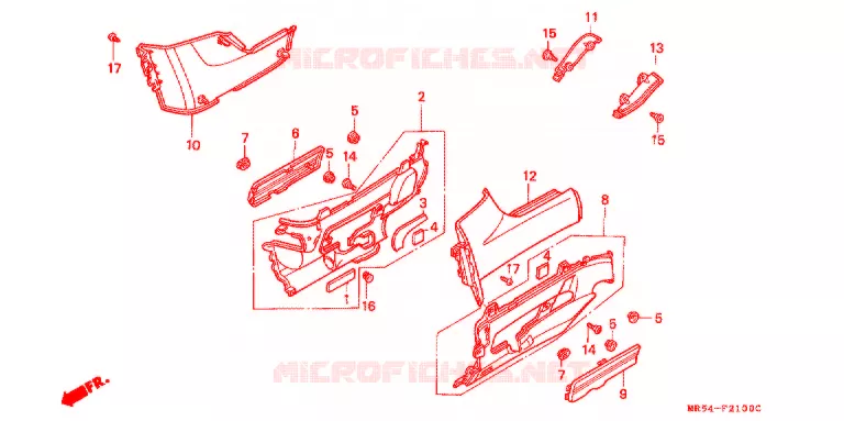 COUVERCLES LATERAUX Honda MOTO 800 PC800 1994  PC800R