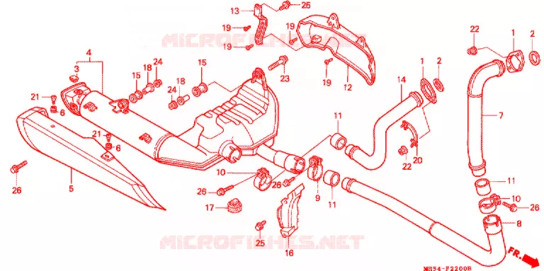 SILENCIEUX D'ECHAPPEMENT Honda MOTO 800 PC800 1994  PC800R